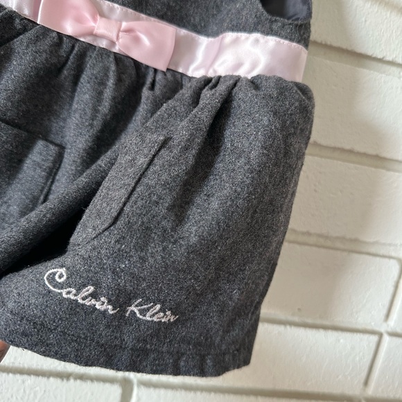 Calvin Klein Gray And Pink Bow Dress - Picture 3 of 5